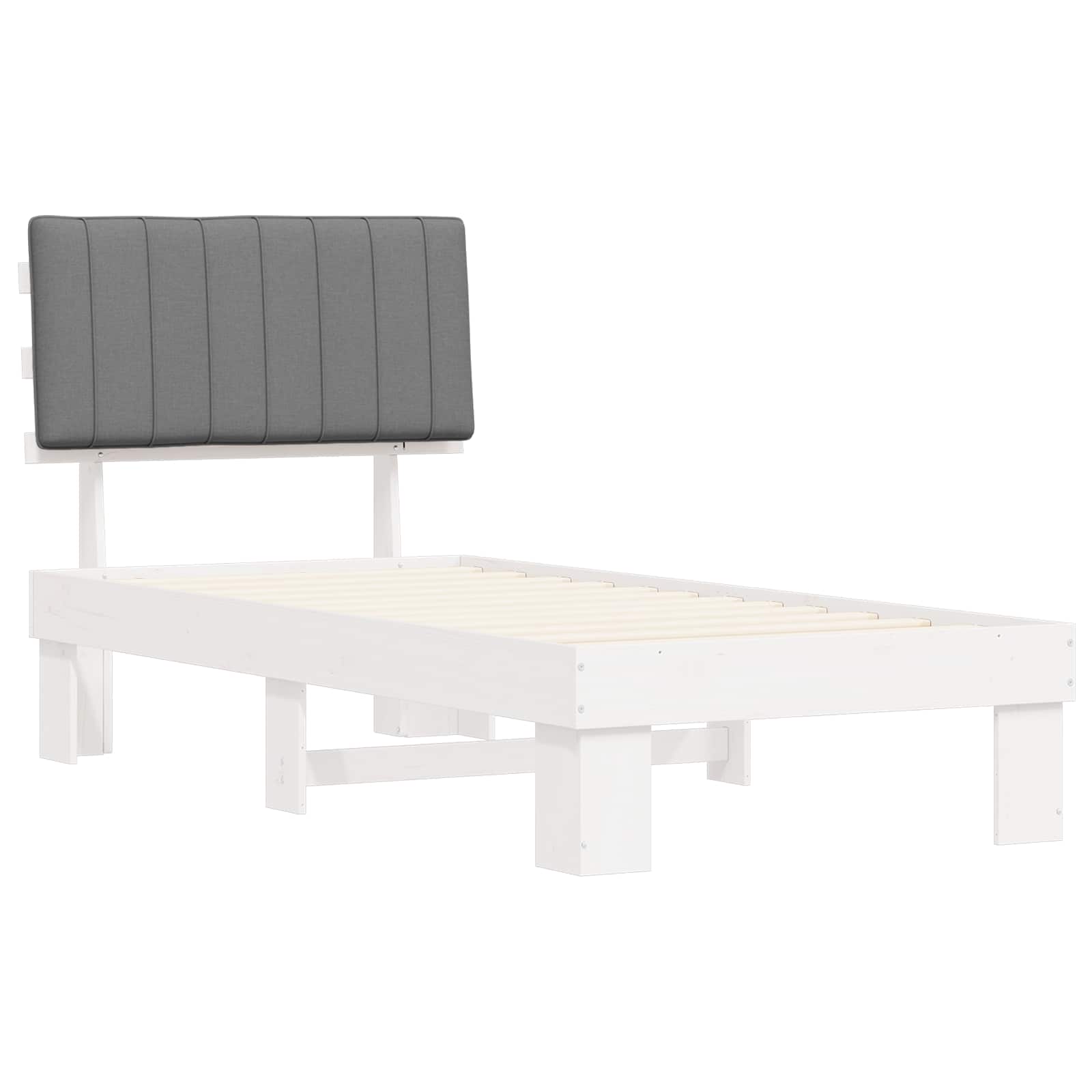 Rám Postele S Čalouněným Čelem S Čelo Světle Šedá 90 X 200 Cm
