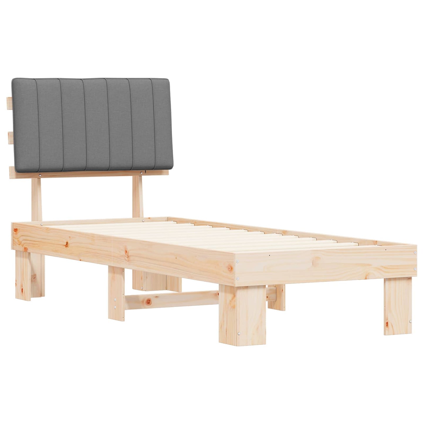 Rám Postele S Čalouněným Čelem S Čelo Světle Šedá 80 X 200 Cm
