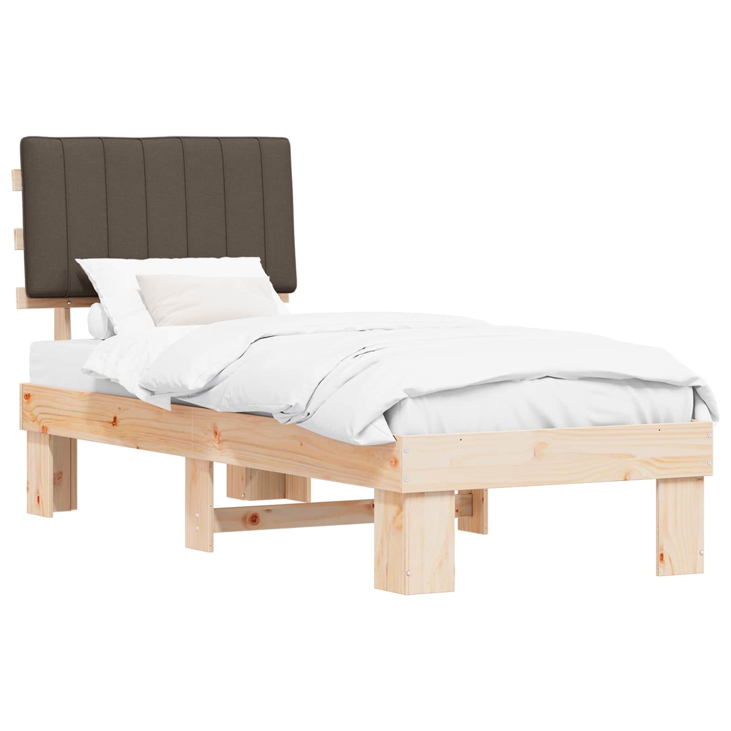 Rám Postele S Čalouněným Čelem S Čelo Taupe 80 X 200 Cm