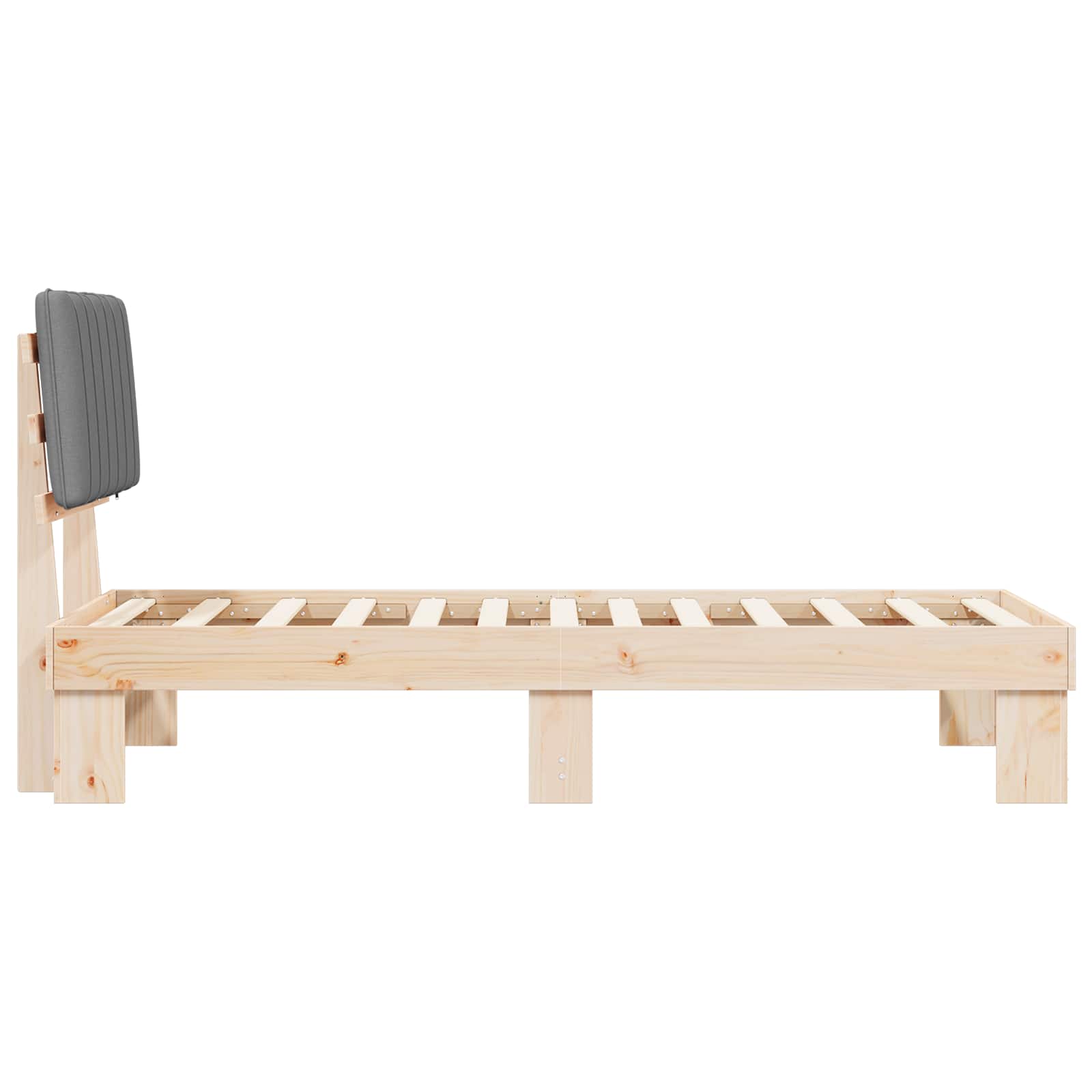 Rám Postele S Čalouněným Čelem S Čelo Světle Šedá 75 X 190 Cm