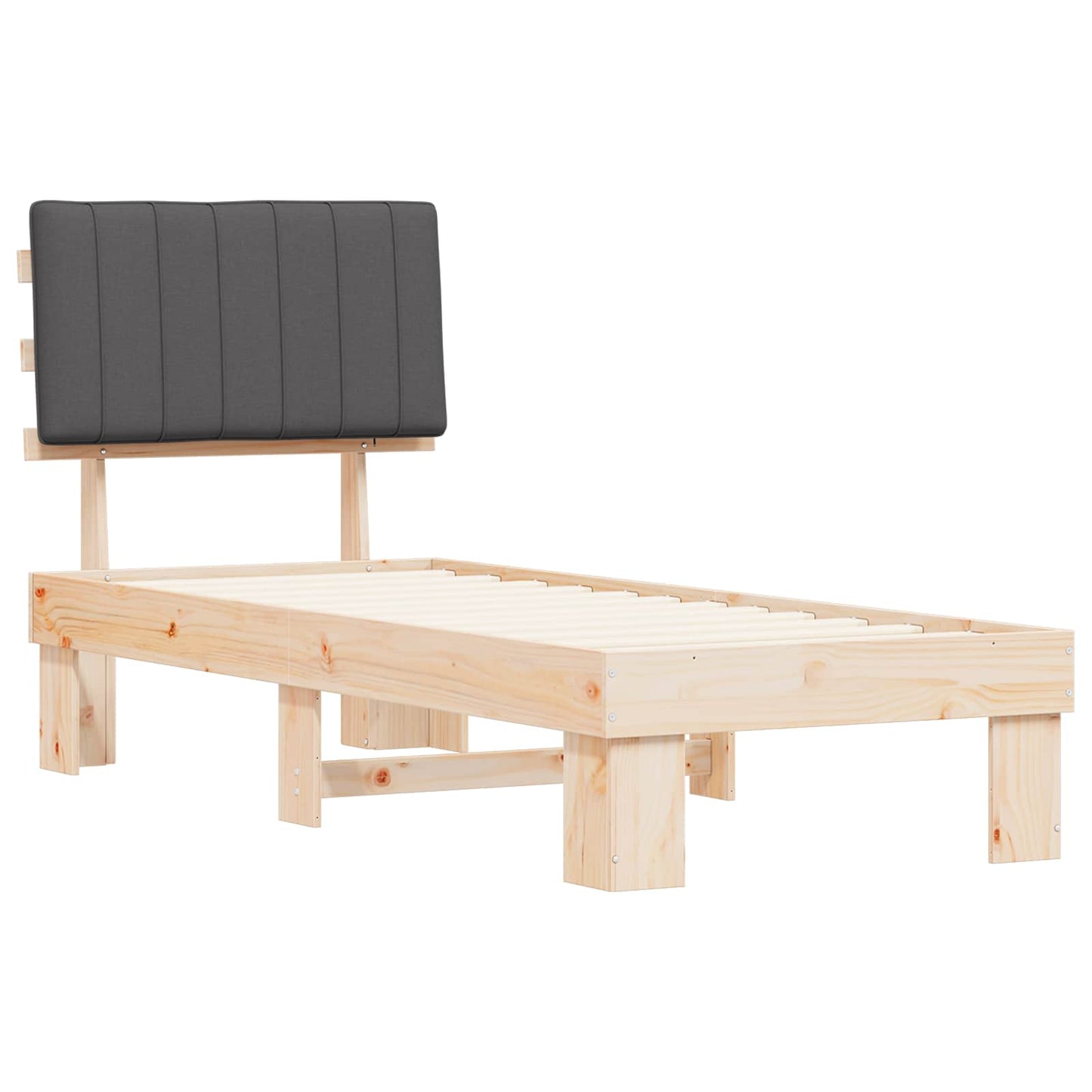 Rám Postele S Čalouněným Čelem S Čelo Tmavě Šedá 75 X 190 Cm
