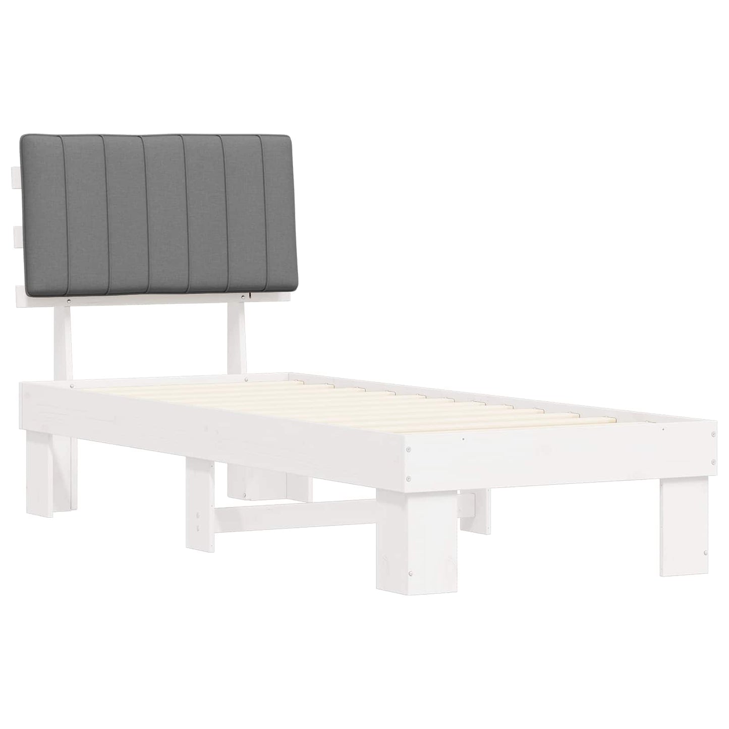 Rám Postele S Čalouněným Čelem S Čelo Světle Šedá 75 X 190 Cm