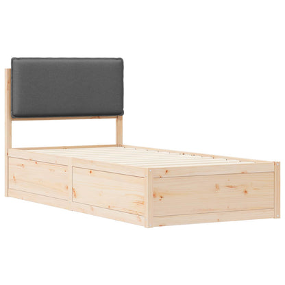 Rám Postele S Čalouněným Čelem S Čelo Tmavě Šedá 100 X 200 Cm