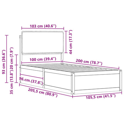 Rám Postele S Čalouněným Čelem S Čelo Tmavě Šedá 100 X 200 Cm