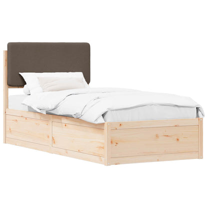 Rám Postele S Čalouněným Čelem S Čelo Taupe 80 X 200 Cm