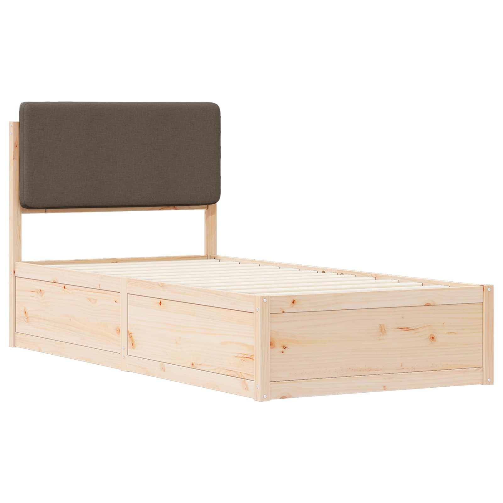 Rám Postele S Čalouněným Čelem S Čelo Taupe 80 X 200 Cm