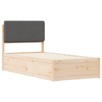 Rám Postele S Čalouněným Čelem S Čelo Tmavě Šedá 75 X 190 Cm