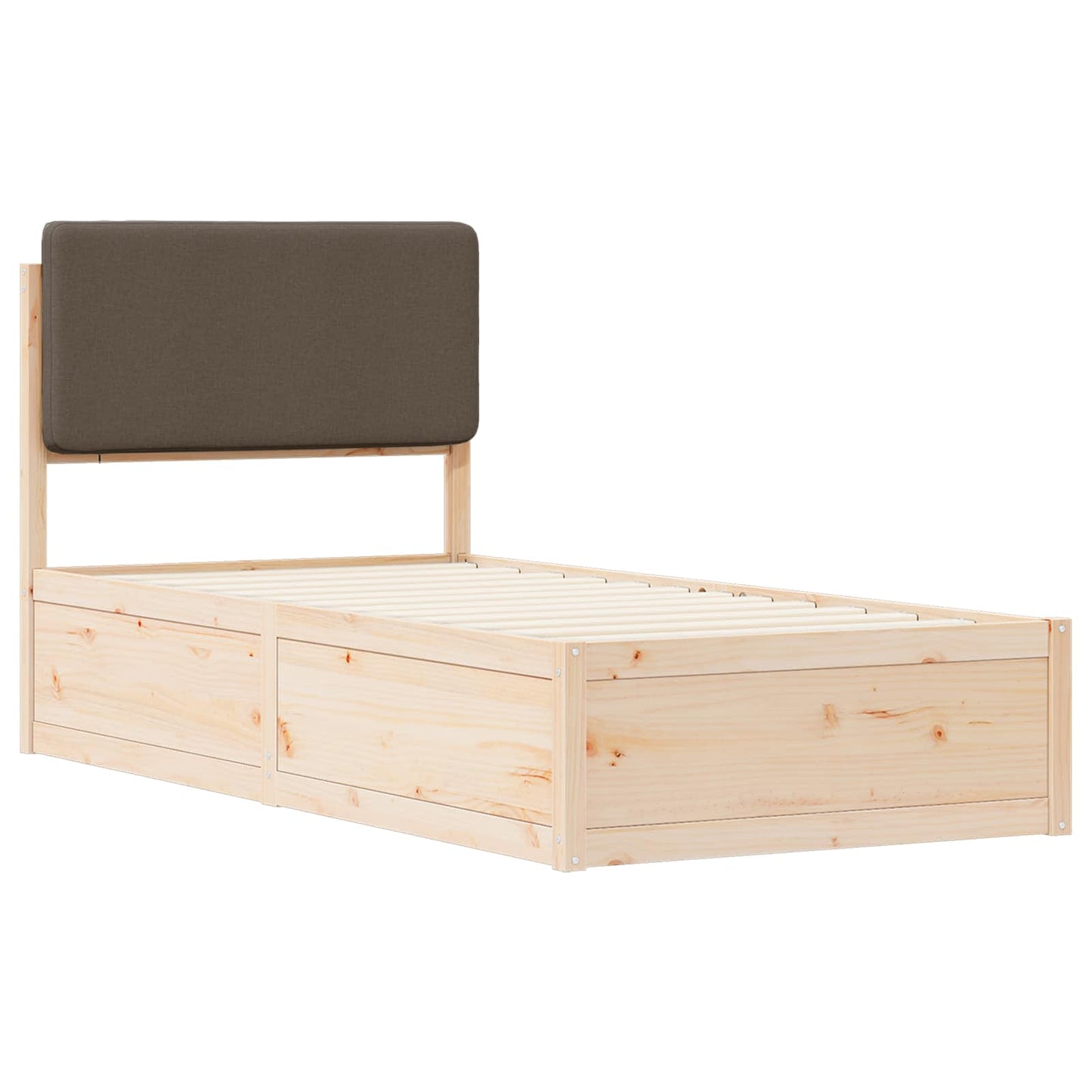 Rám Postele S Čalouněným Čelem S Čelo Taupe 75 X 190 Cm