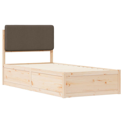 Rám Postele S Čalouněným Čelem S Čelo Taupe 75 X 190 Cm