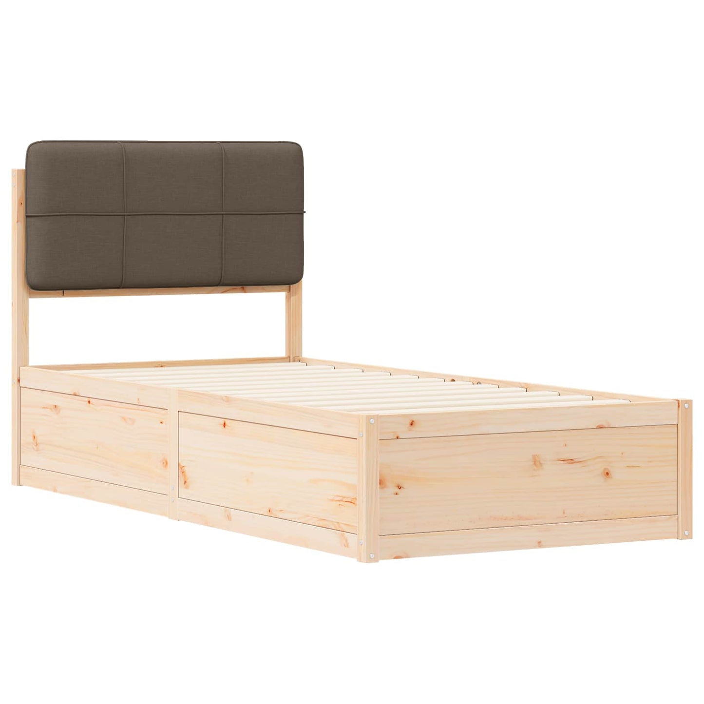 Rám Postele S Čalouněným Čelem S Čelo Taupe 90 X 200 Cm