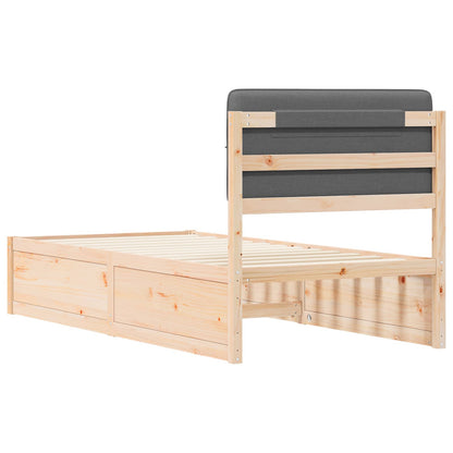 Rám Postele S Čalouněným Čelem S Čelo Tmavě Šedá 80 X 200 Cm