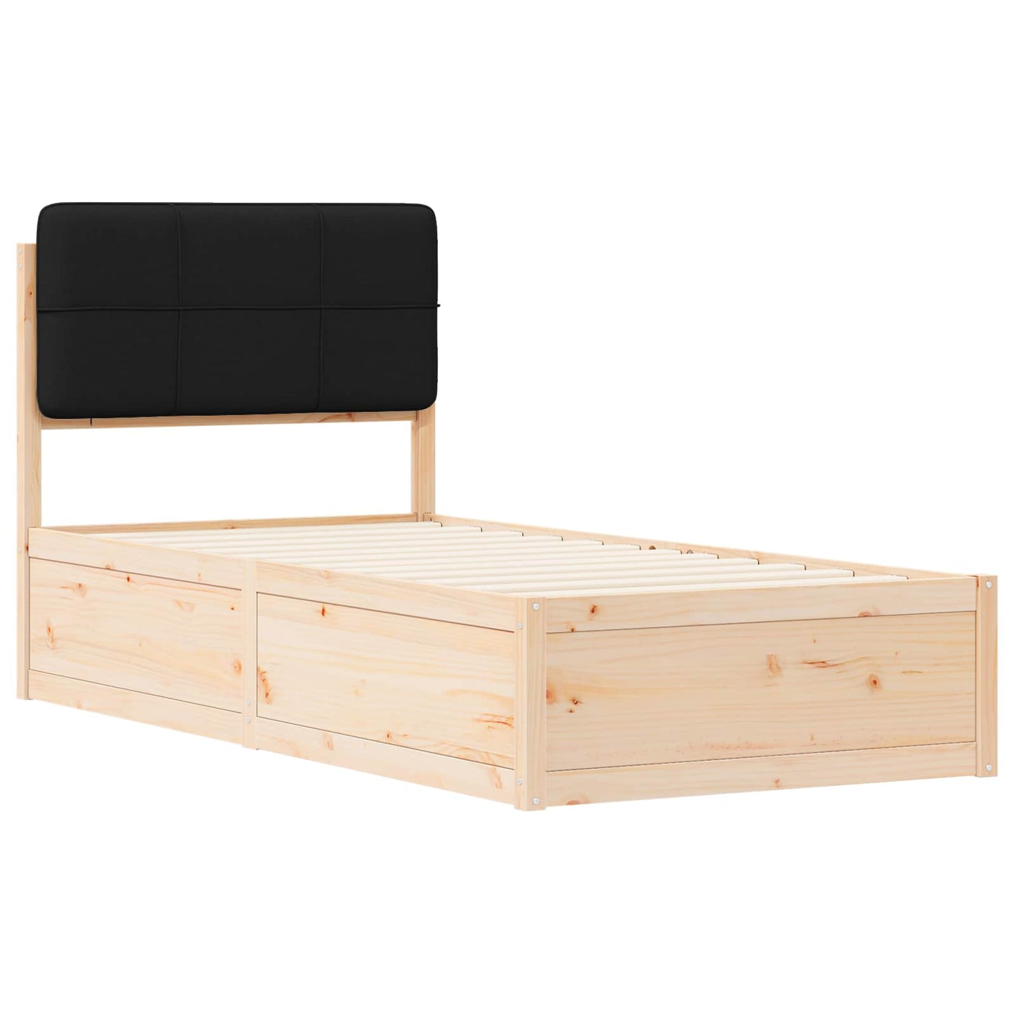 Rám Postele S Čalouněným Čelem S Čelo Černá 80 X 200 Cm