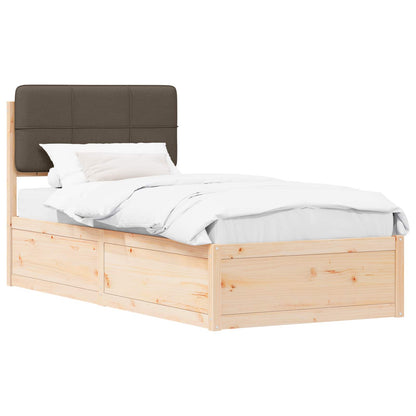 Rám Postele S Čalouněným Čelem S Čelo Taupe 80 X 200 Cm