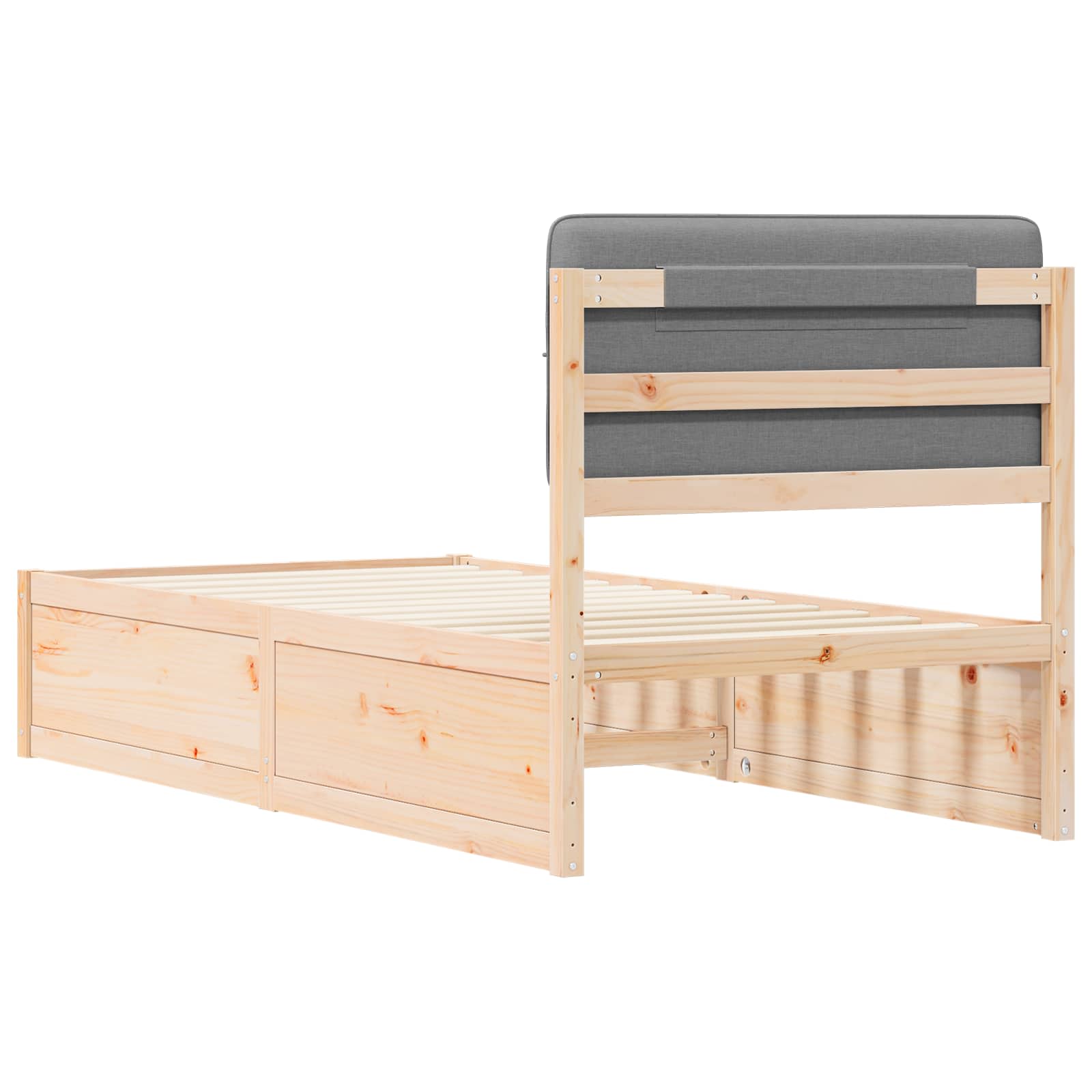 Rám Postele S Čalouněným Čelem S Čelo Světle Šedá 75 X 190 Cm
