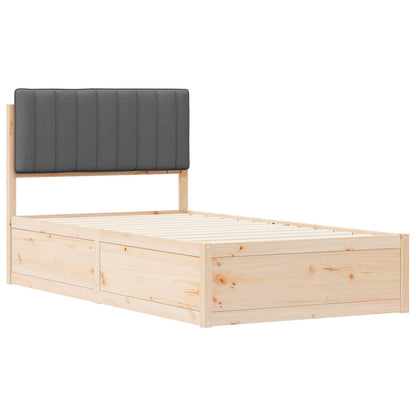 Rám Postele S Čalouněným Čelem S Čelo Tmavě Šedá 100 X 200 Cm