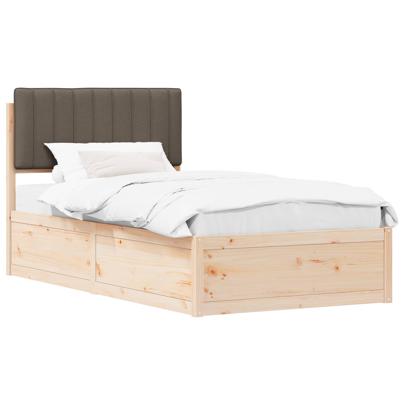 Rám Postele S Čalouněným Čelem S Čelo Taupe 100 X 200 Cm