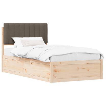 Rám Postele S Čalouněným Čelem S Čelo Taupe 100 X 200 Cm
