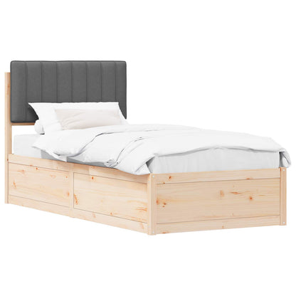 Rám Postele S Čalouněným Čelem S Čelo Tmavě Šedá 90 X 200 Cm