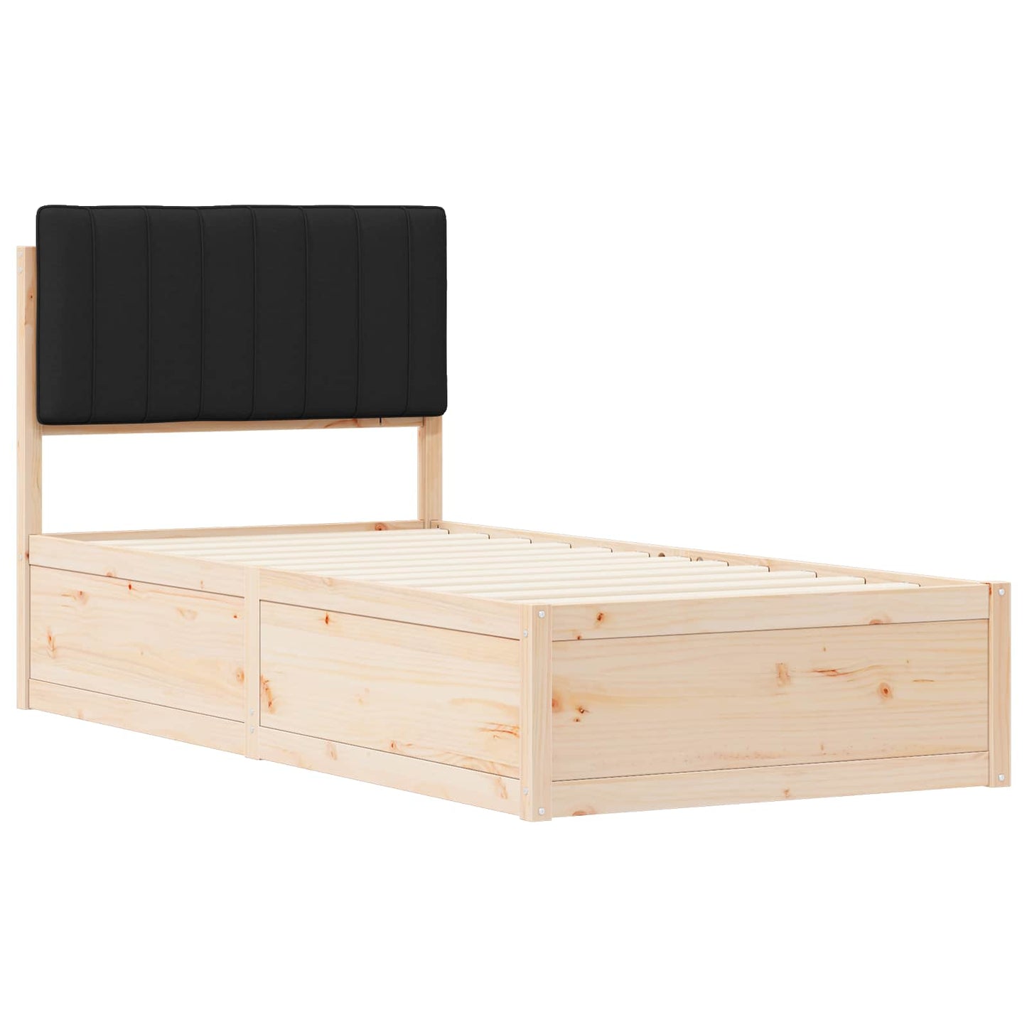 Rám Postele S Čalouněným Čelem S Čelo Černá 90 X 200 Cm