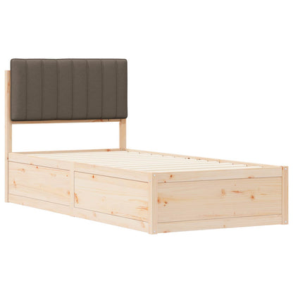 Rám Postele S Čalouněným Čelem S Čelo Taupe 90 X 200 Cm