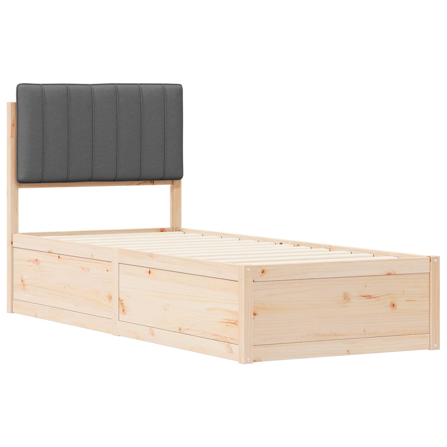 Rám Postele S Čalouněným Čelem S Čelo Tmavě Šedá 80 X 200 Cm
