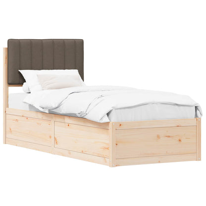 Rám Postele S Čalouněným Čelem S Čelo Taupe 80 X 200 Cm