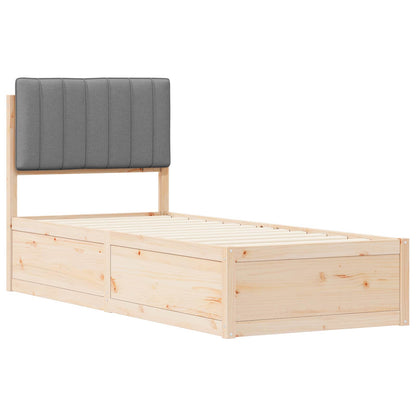 Rám Postele S Čalouněným Čelem S Čelo Světle Šedá 75 X 190 Cm