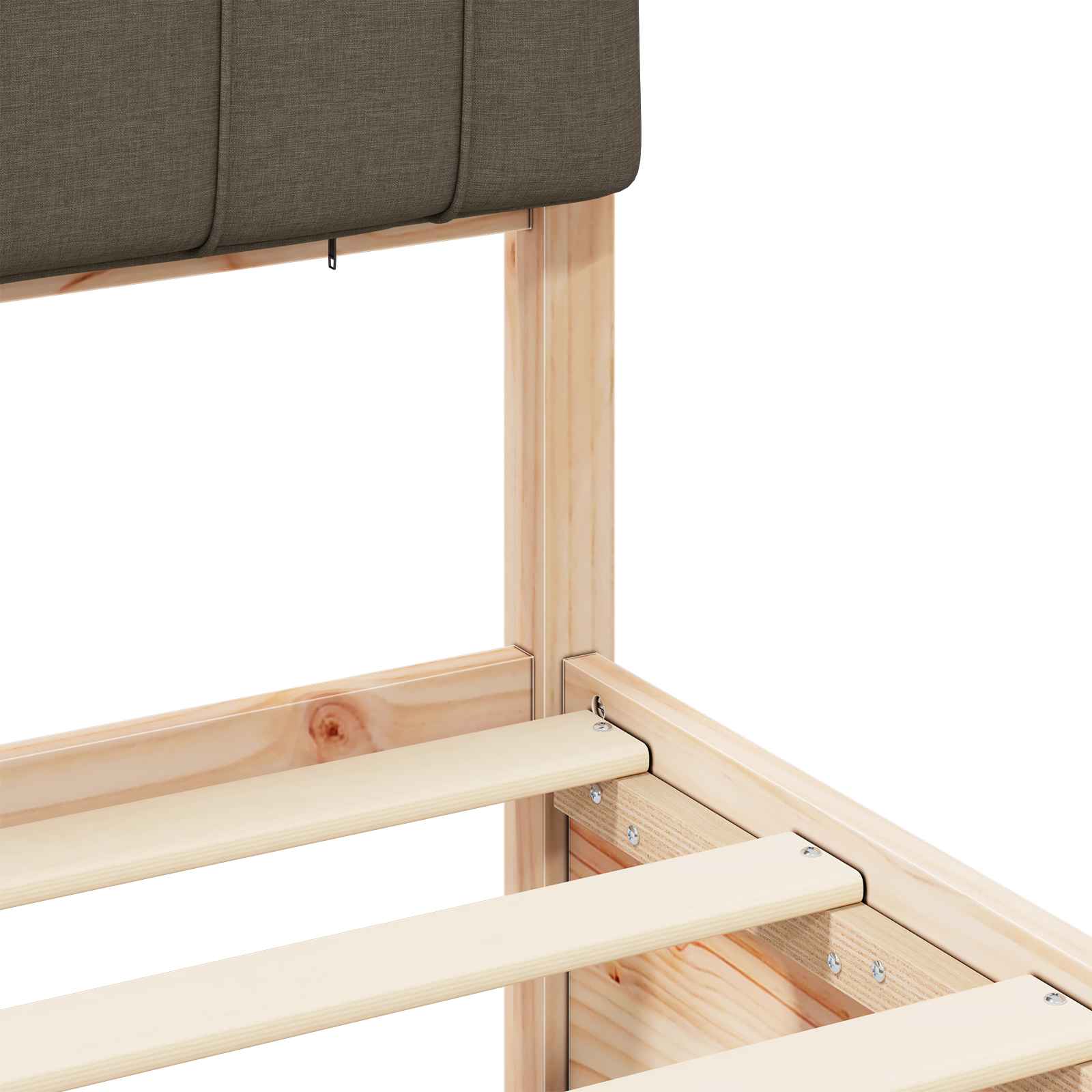 Rám Postele S Čalouněným Čelem S Čelo Taupe 75 X 190 Cm