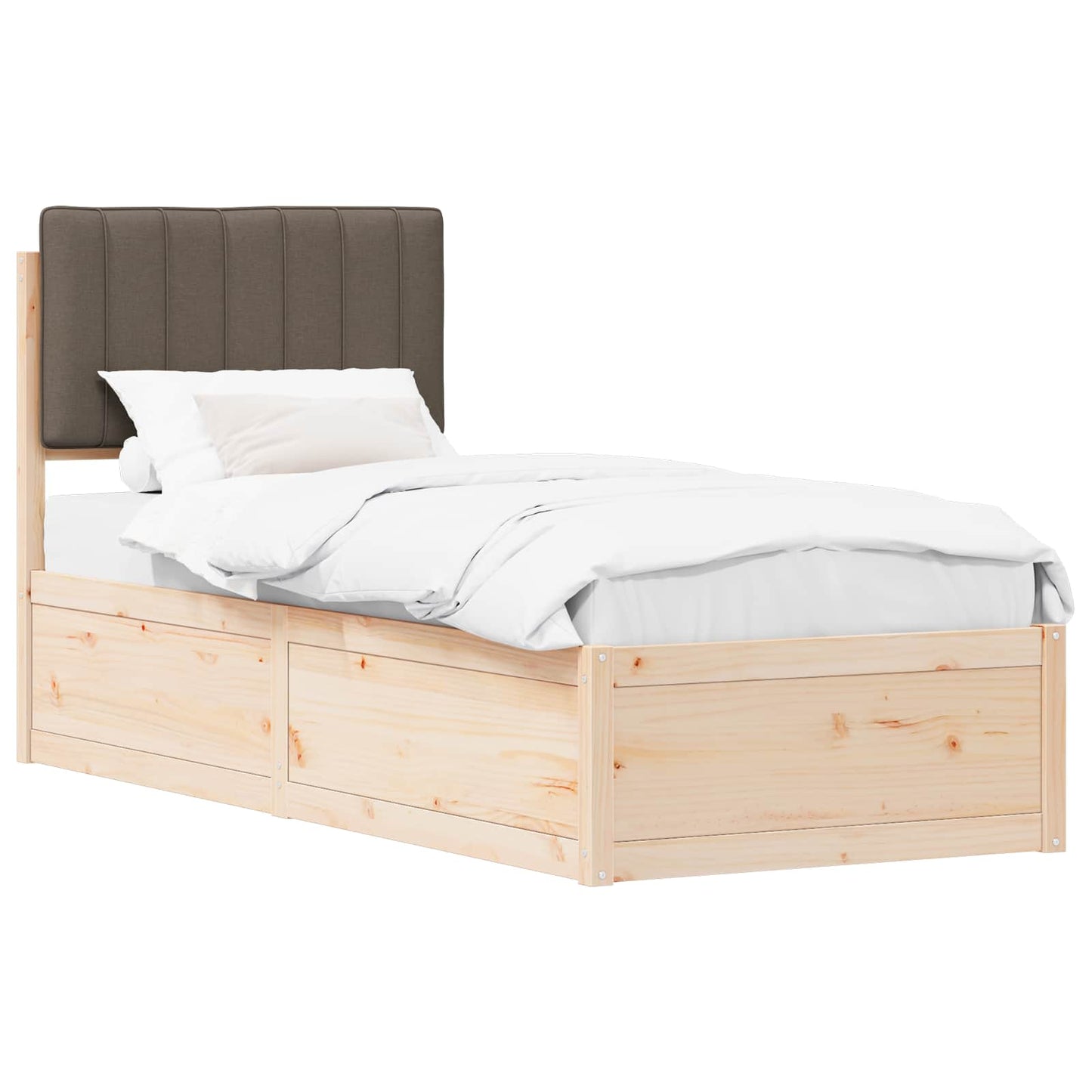 Rám Postele S Čalouněným Čelem S Čelo Taupe 75 X 190 Cm