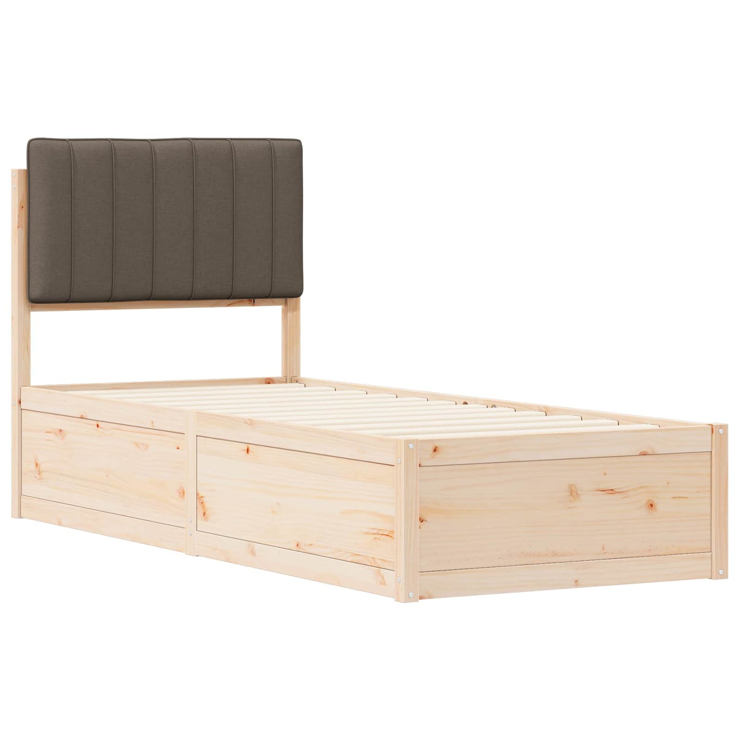 Rám Postele S Čalouněným Čelem S Čelo Taupe 75 X 190 Cm