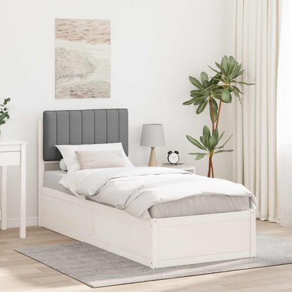 Rám Postele S Čalouněným Čelem S Čelo Světle Šedá 75 X 190 Cm