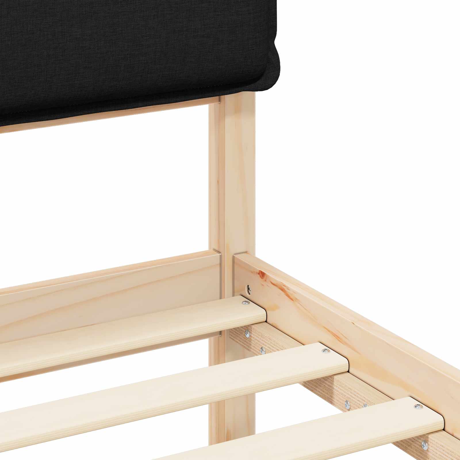 Rám Postele S Čalouněným Čelem Černý 180 X 200 Cm
