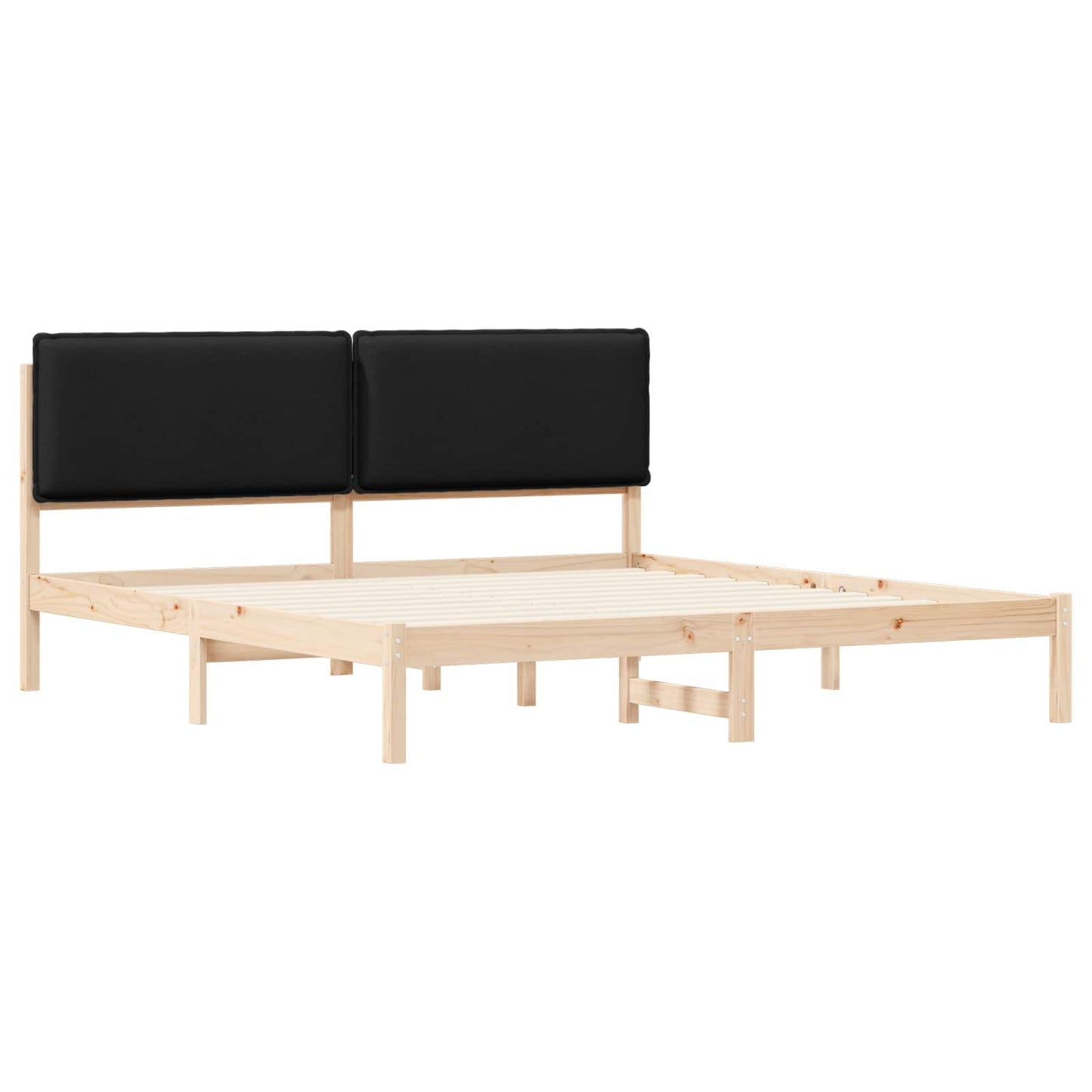 Rám Postele S Čalouněným Čelem Černý 180 X 200 Cm