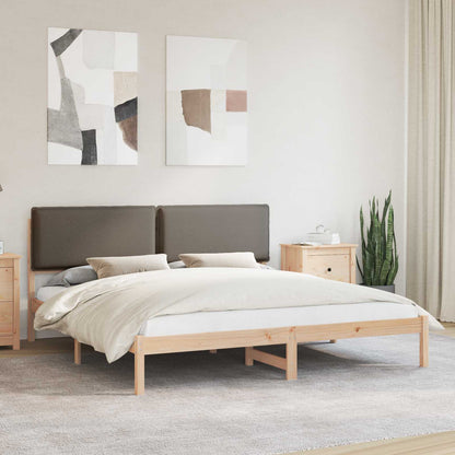 Rám Postele S Čalouněným Čelem Taupe 180 X 200 Cm