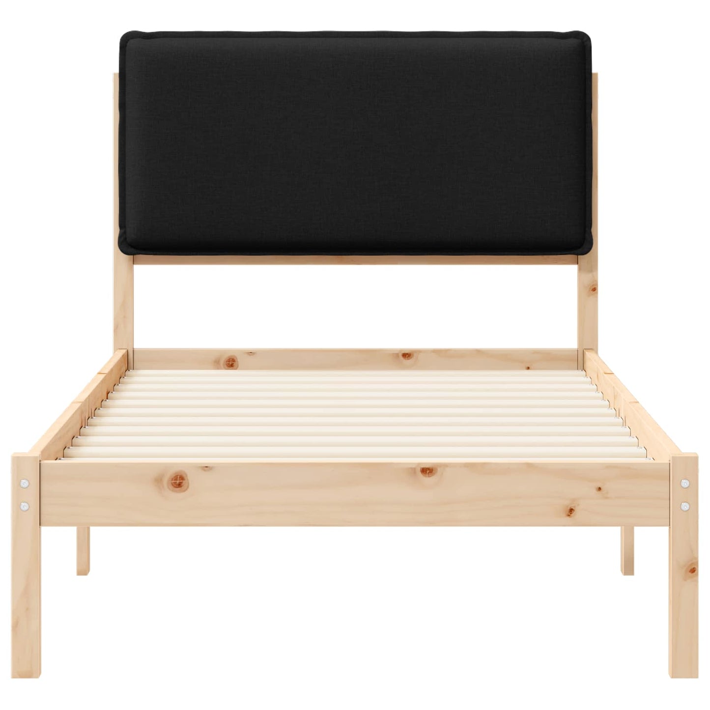 Rám Postele S Čalouněným Čelem Černý 100 X 200 Cm