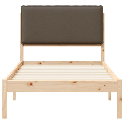 Rám Postele S Čalouněným Čelem Taupe 90 X 200 Cm