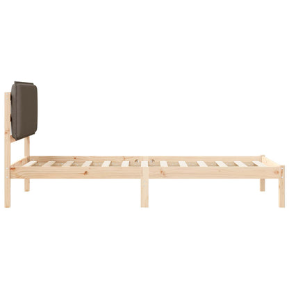Rám Postele S Čalouněným Čelem Taupe 90 X 200 Cm