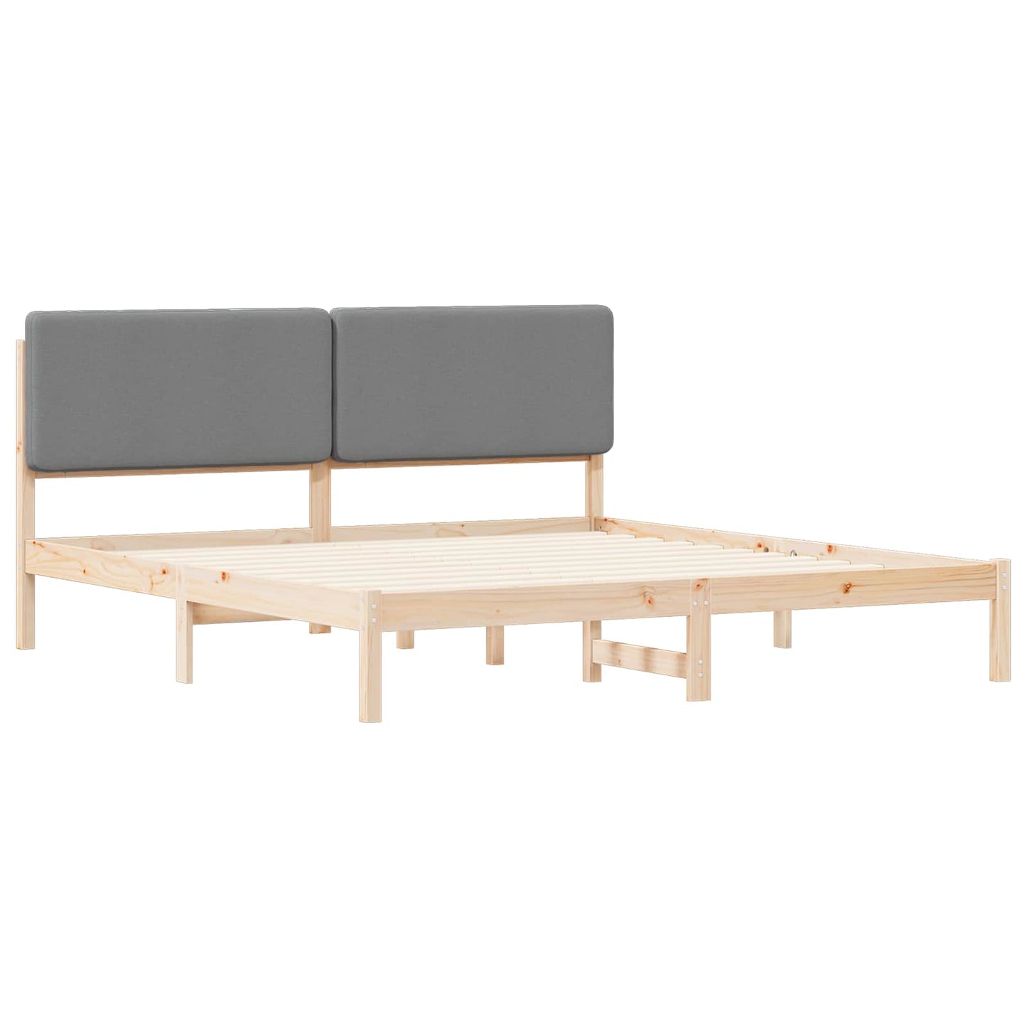 Rám Postele S Čalouněným Čelem S Čelo Světle Šedá 180 X 200 Cm