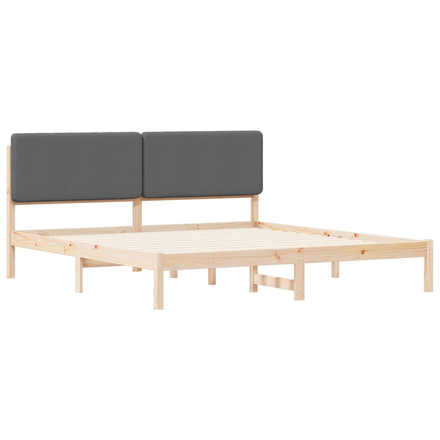 Rám Postele S Čalouněným Čelem S Čelo Tmavě Šedá 180 X 200 Cm