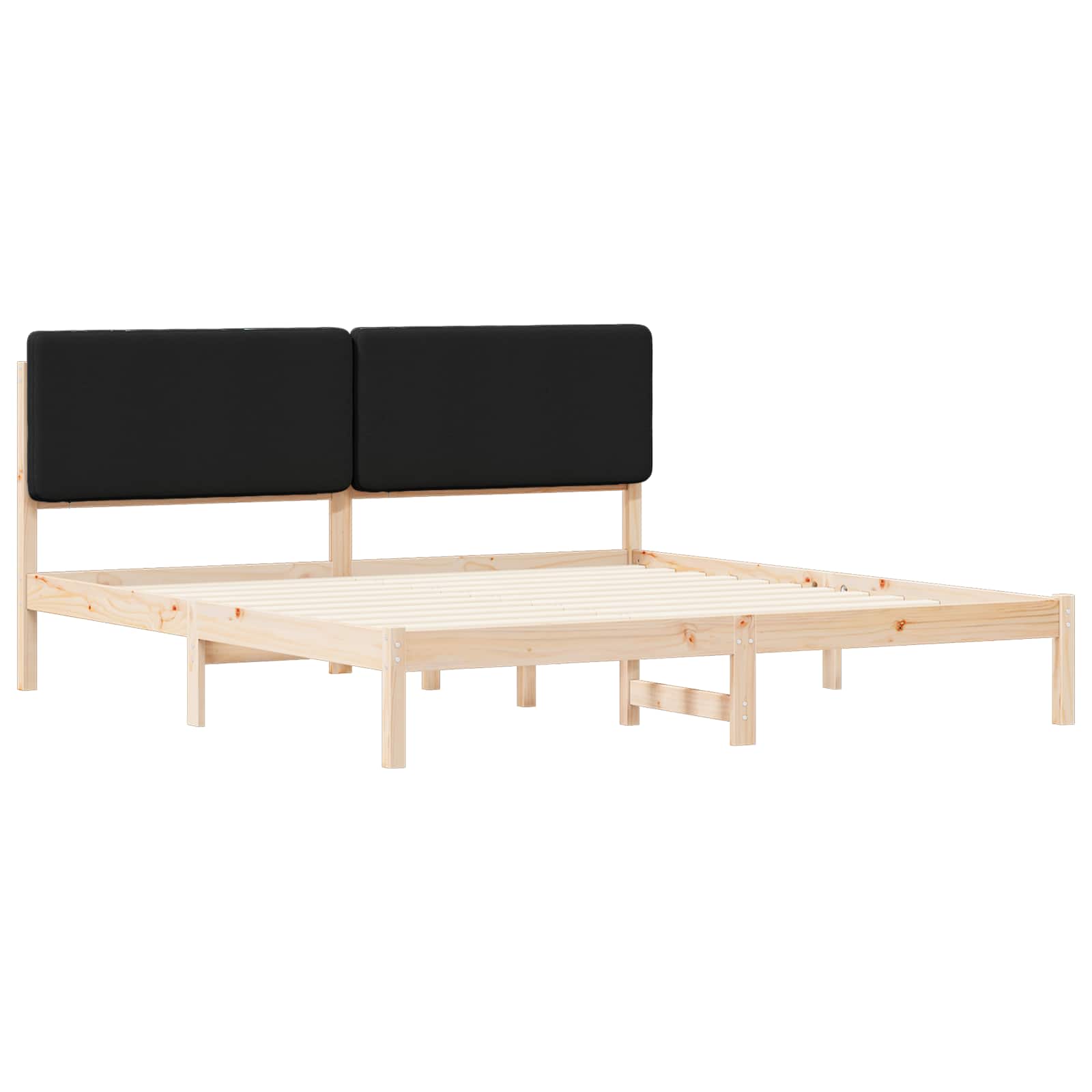 Rám Postele S Čalouněným Čelem S Čelo Černá 180 X 200 Cm