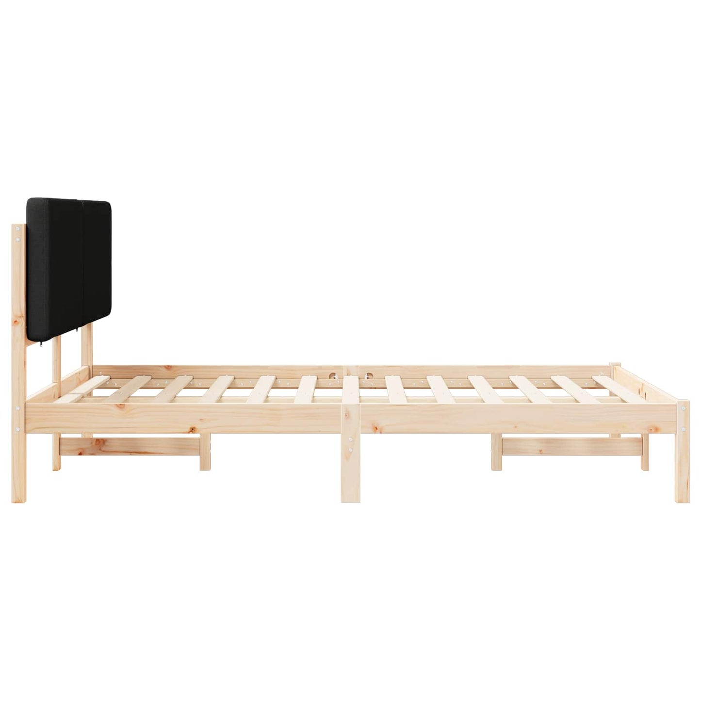 Rám Postele S Čalouněným Čelem S Čelo Černá 150 X 200 Cm