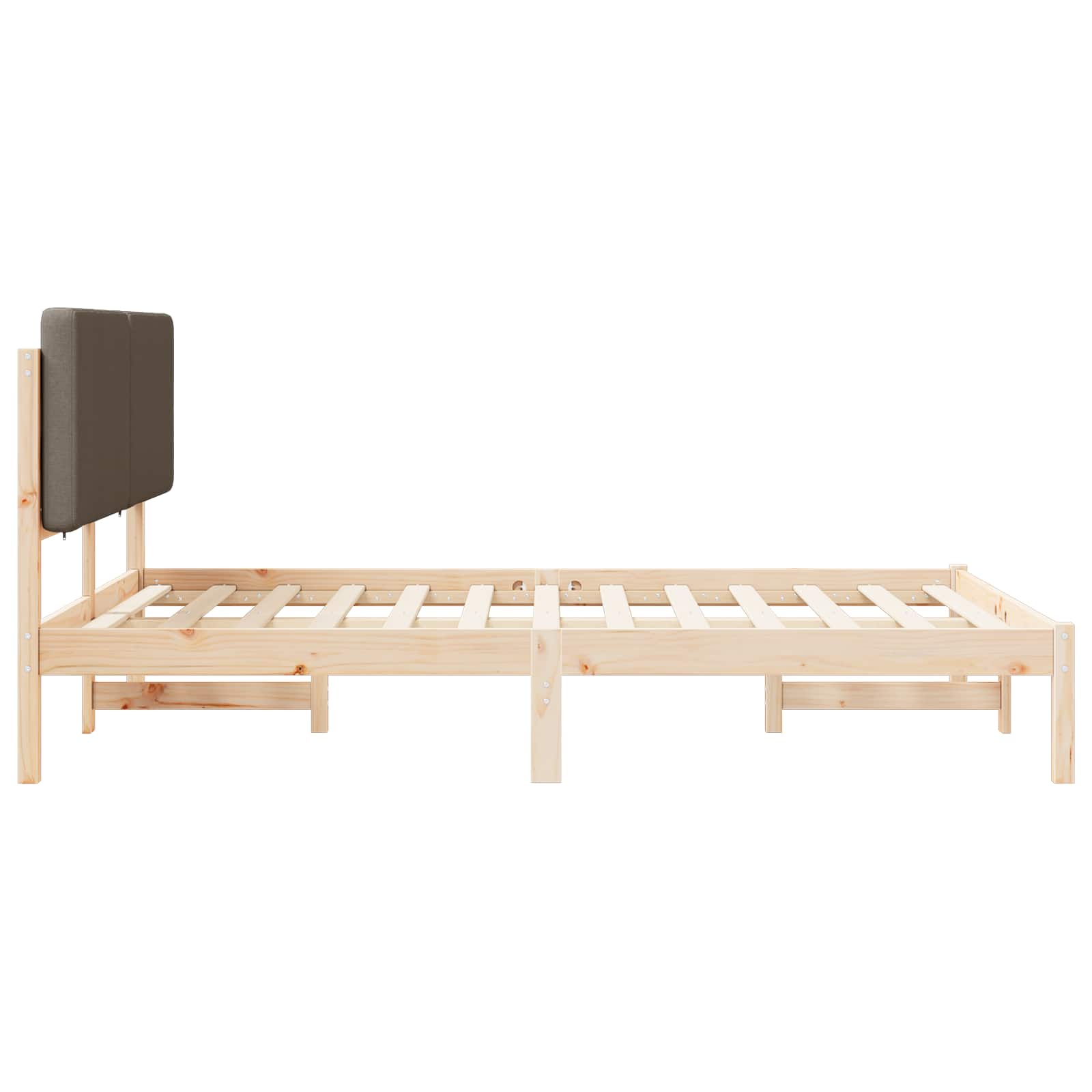 Rám Postele S Čalouněným Čelem S Čelo Taupe 140 X 190 Cm