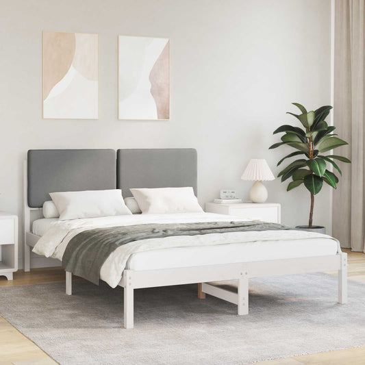 Rám Postele S Čalouněným Čelem S Čelo Světle Šedá 140 X 190 Cm