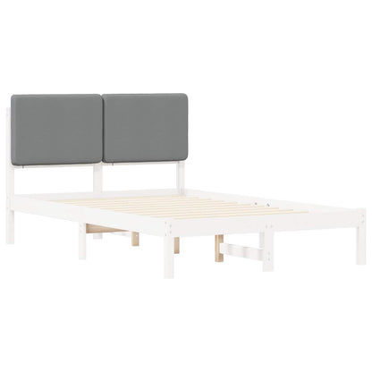 Rám Postele S Čalouněným Čelem S Čelo Světle Šedá 135 X 190 Cm