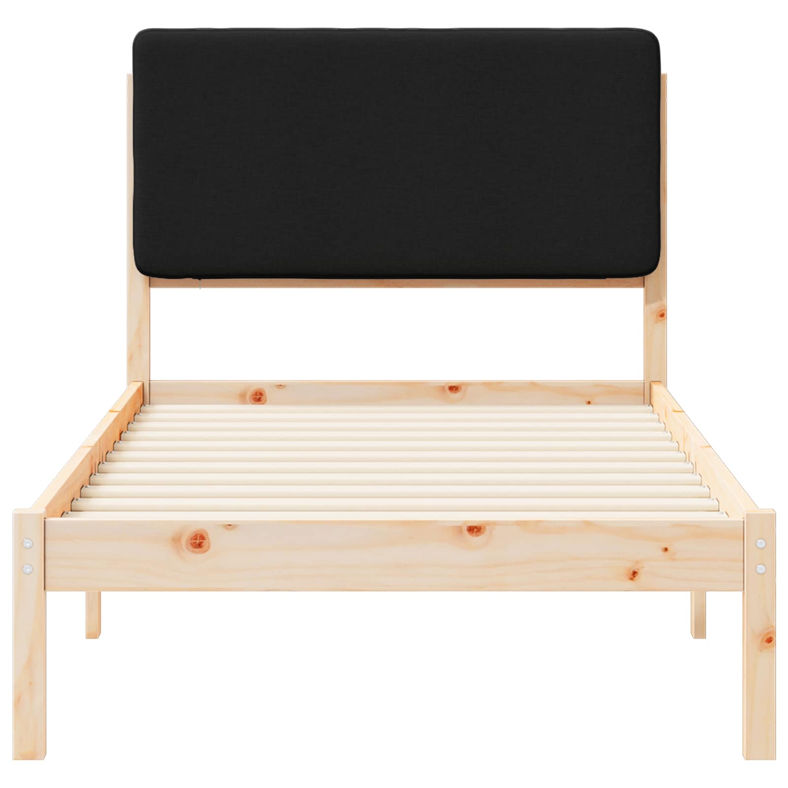 Rám Postele S Čalouněným Čelem S Čelo Černá 90 X 200 Cm