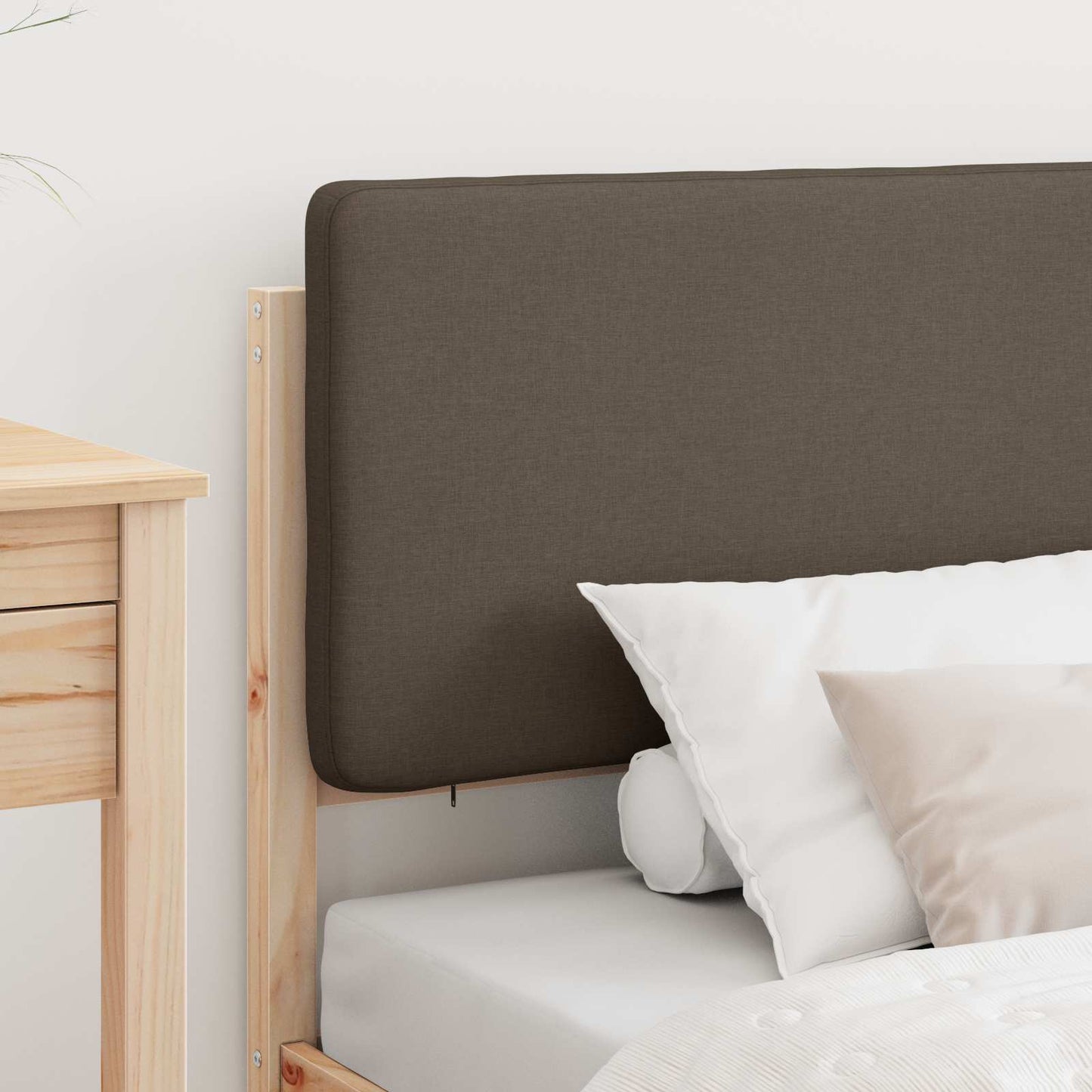 Rám Postele S Čalouněným Čelem S Čelo Taupe 90 X 200 Cm