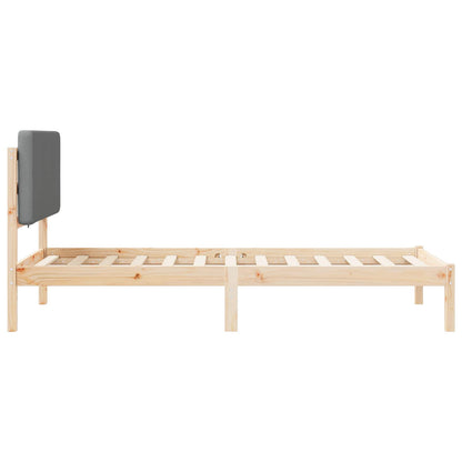 Rám Postele S Čalouněným Čelem S Čelo Světle Šedá 80 X 200 Cm