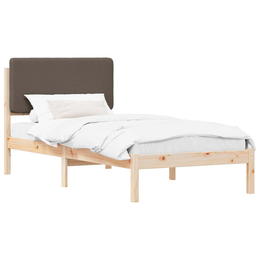 Rám Postele S Čalouněným Čelem S Čelo Taupe 90 X 190 Cm