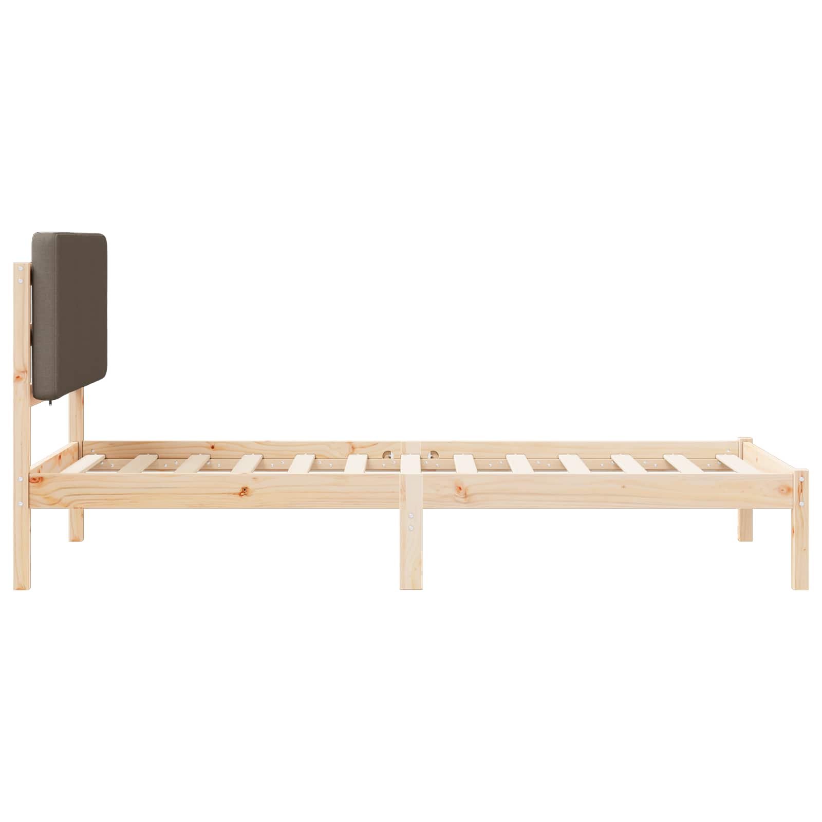 Rám Postele S Čalouněným Čelem S Čelo Taupe 90 X 190 Cm