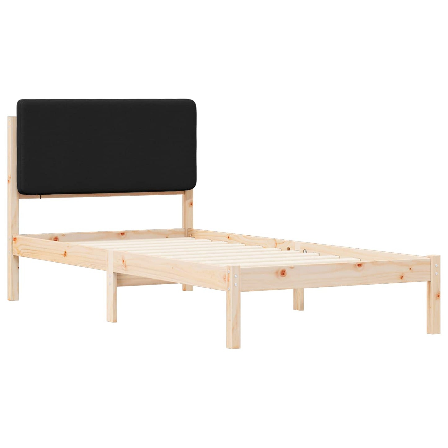 Rám Postele S Čalouněným Čelem S Čelo Černá 75 X 190 Cm